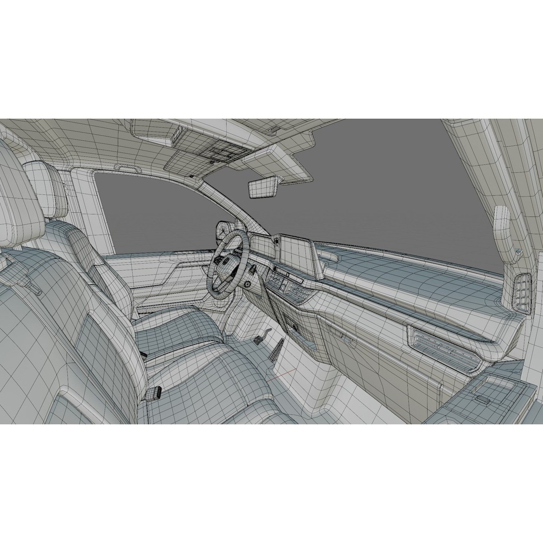 Volkswagen Transporter T7 Panel Van 3D Model – Detailed Interior, FBX & OBJ - View 38