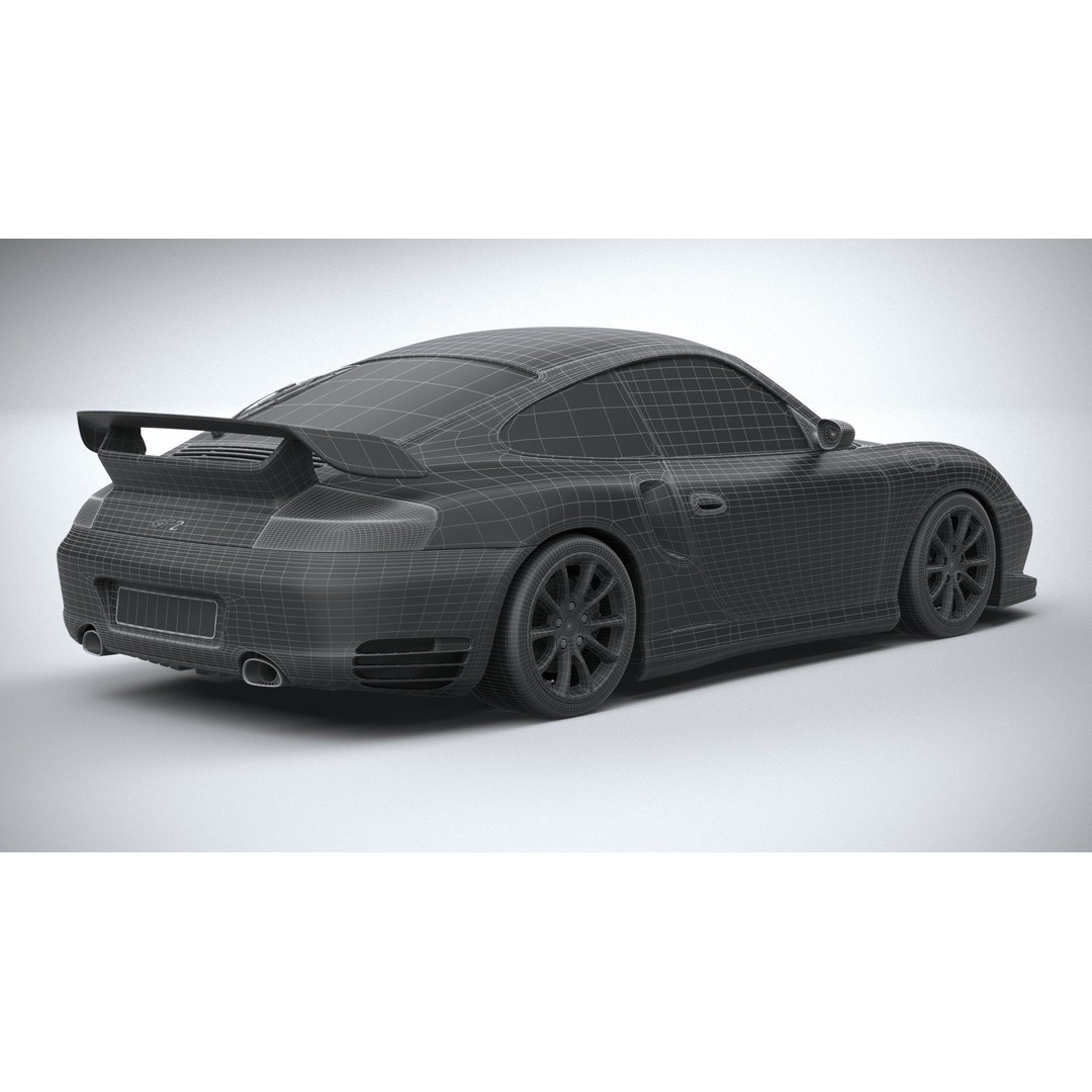 Porsche 911 GT2 996 2003 3D Model – High Poly Sport Car, FBX, OBJ