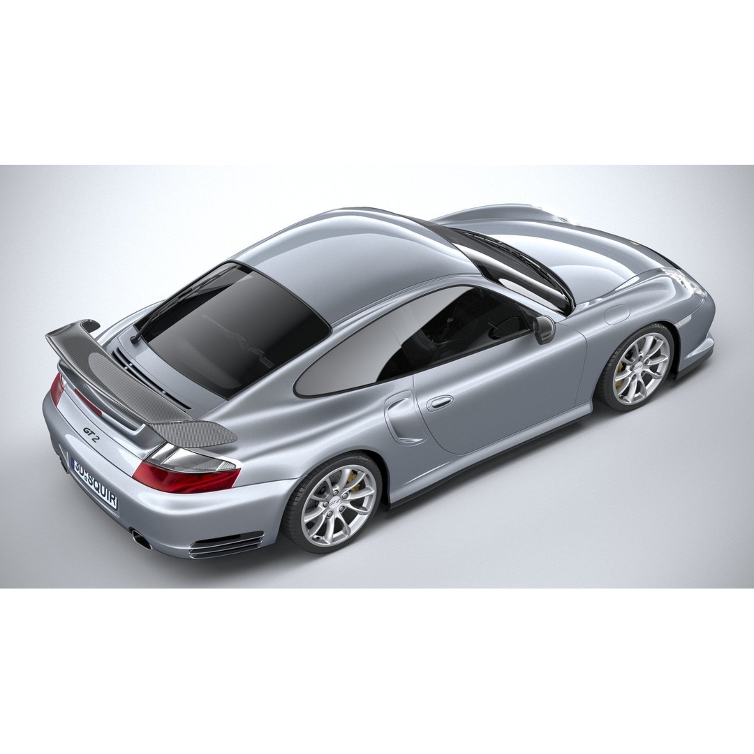 Porsche 911 GT2 996 2003 3D Model – High Poly Sport Car, FBX, OBJ - View 12