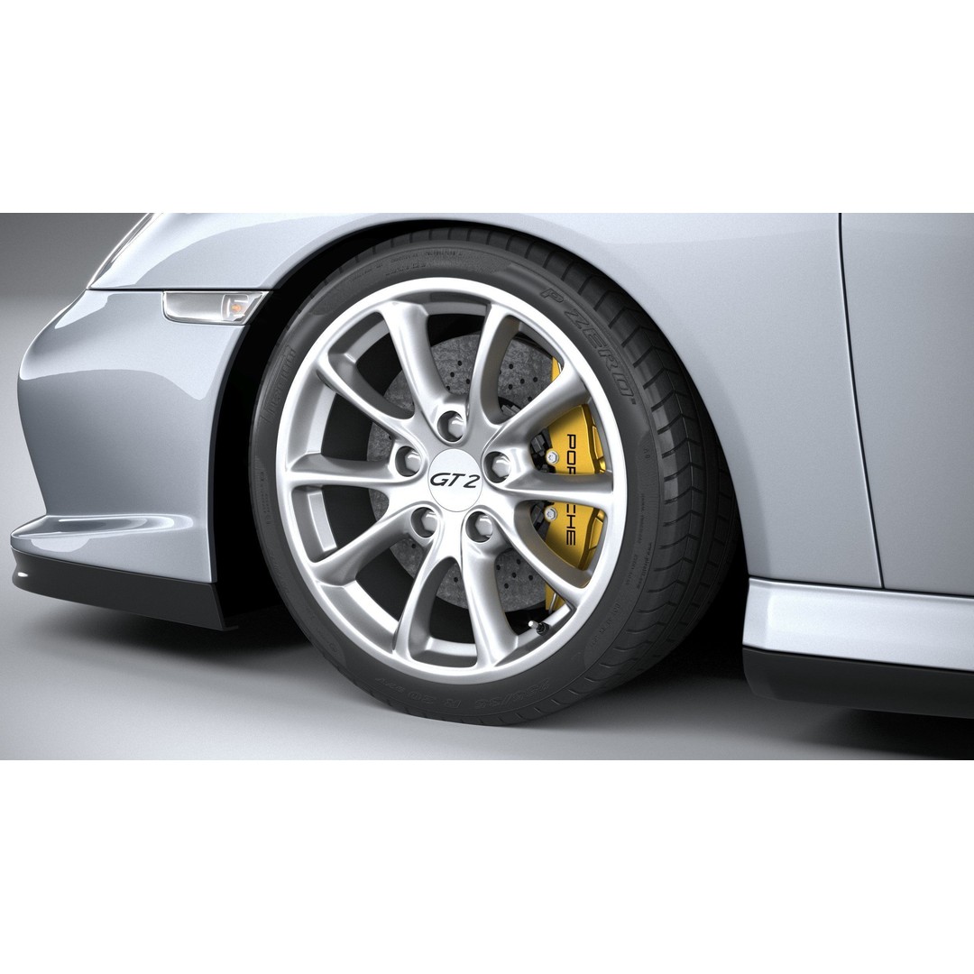 Porsche 911 GT2 996 2003 3D Model – High Poly Sport Car, FBX, OBJ - View 18