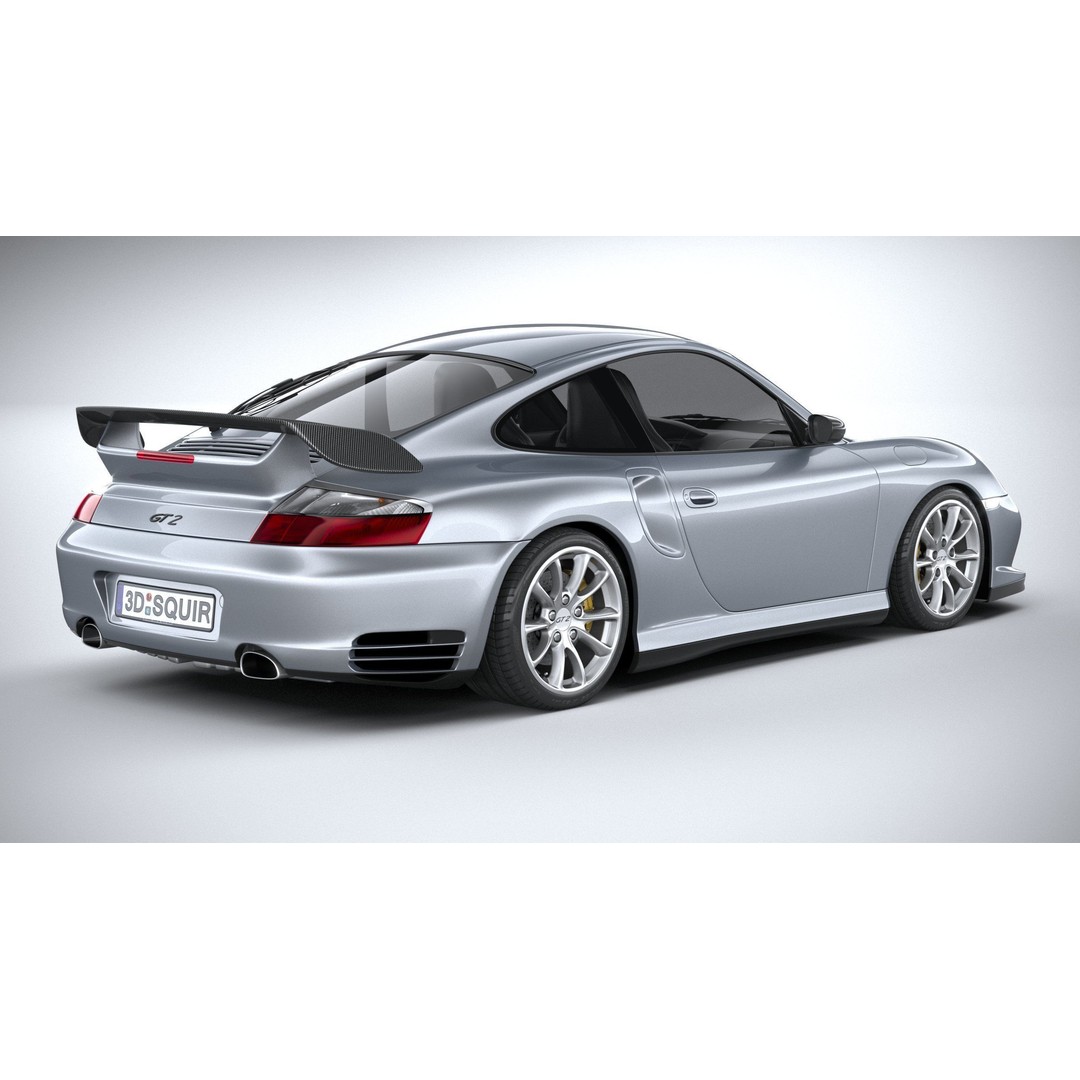 Porsche 911 GT2 996 2003 3D Model – High Poly Sport Car, FBX, OBJ - View 19