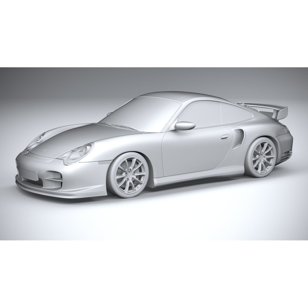 Porsche 911 GT2 996 2003 3D Model – High Poly Sport Car, FBX, OBJ - View 21