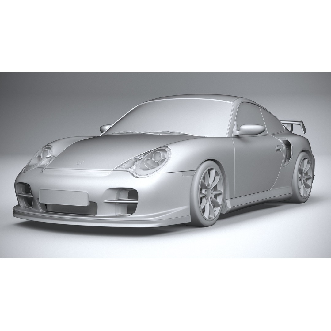 Porsche 911 GT2 996 2003 3D Model – High Poly Sport Car, FBX, OBJ - View 22