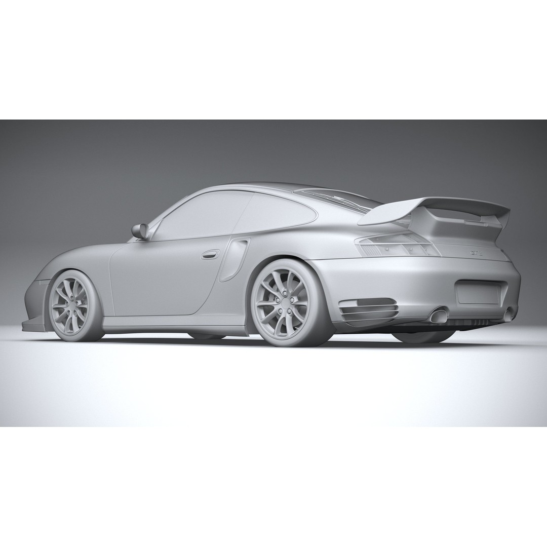 Porsche 911 GT2 996 2003 3D Model – High Poly Sport Car, FBX, OBJ - View 23