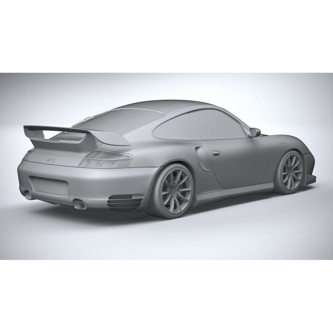 Porsche 911 GT2 996 2003 3D Model – High Poly Sport Car, FBX, OBJ - View 27