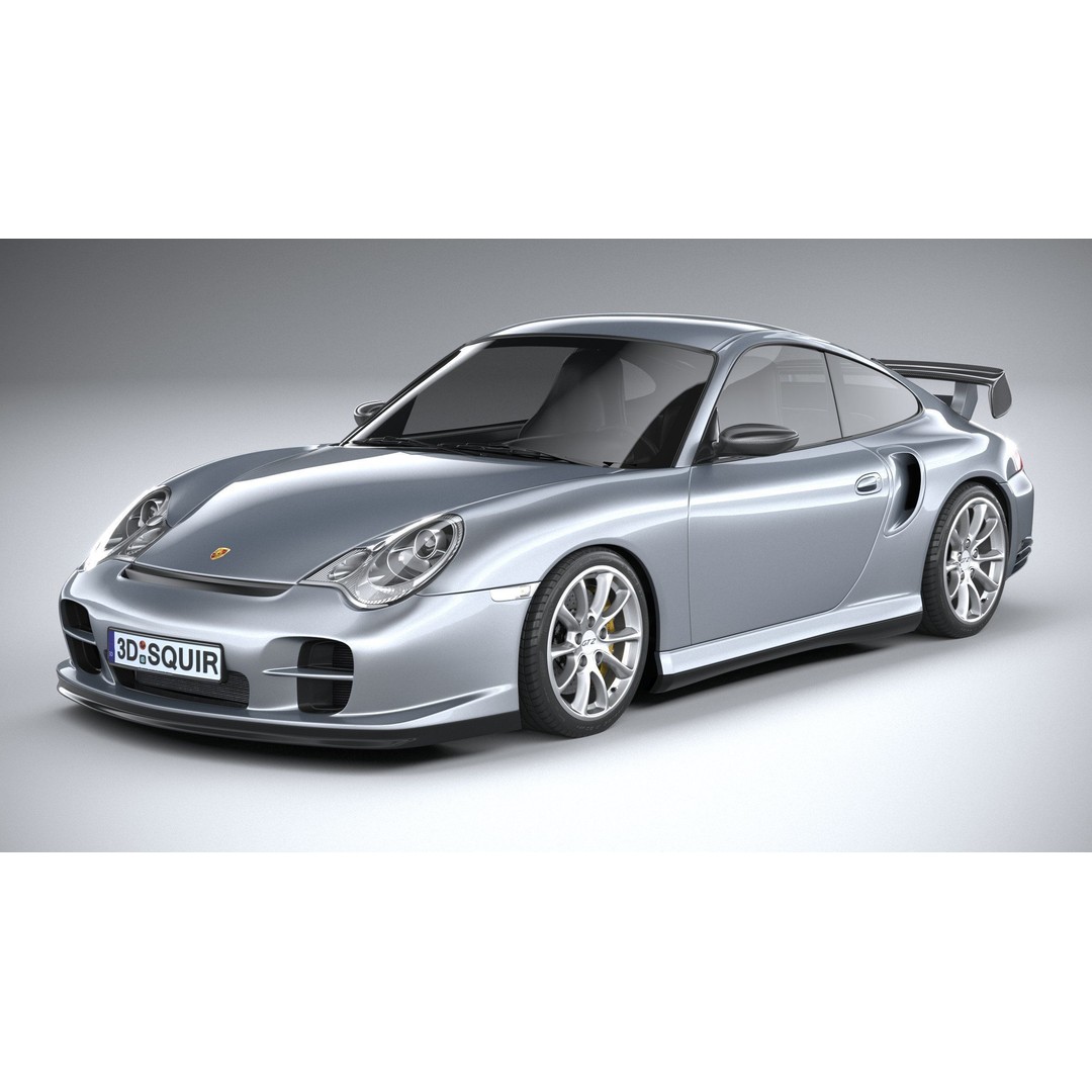 Porsche 911 GT2 996 2003 3D Model – High Poly Sport Car, FBX, OBJ - View 3