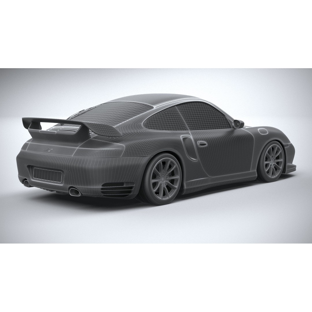 Porsche 911 GT2 996 2003 3D Model – High Poly Sport Car, FBX, OBJ - View 32