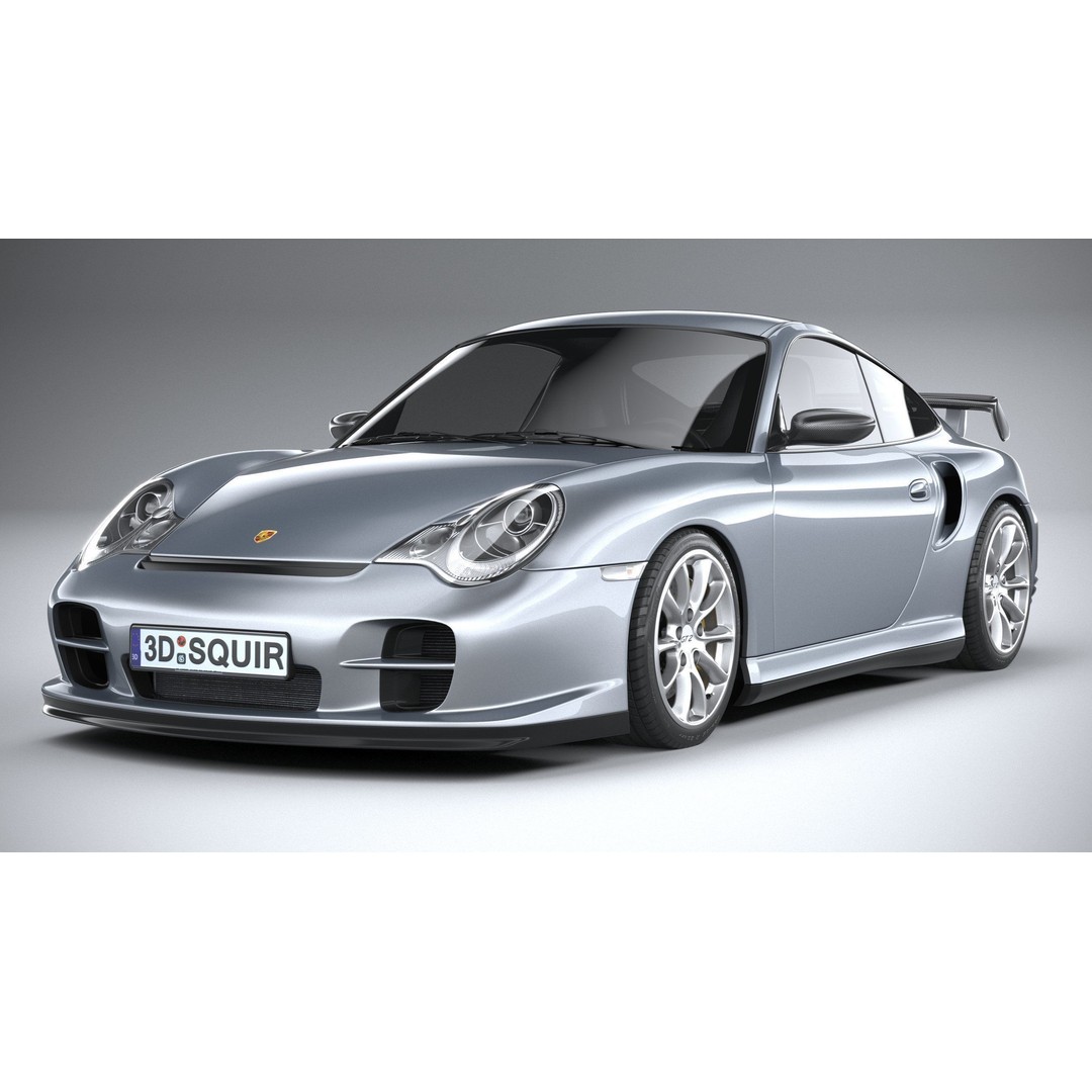 Porsche 911 GT2 996 2003 3D Model – High Poly Sport Car, FBX, OBJ - View 4
