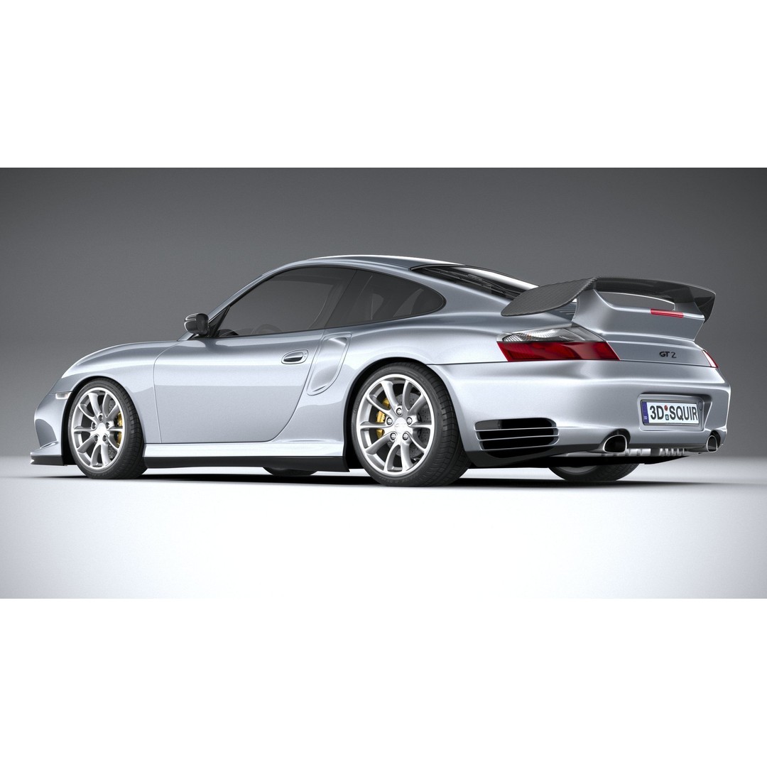 Porsche 911 GT2 996 2003 3D Model – High Poly Sport Car, FBX, OBJ - View 7