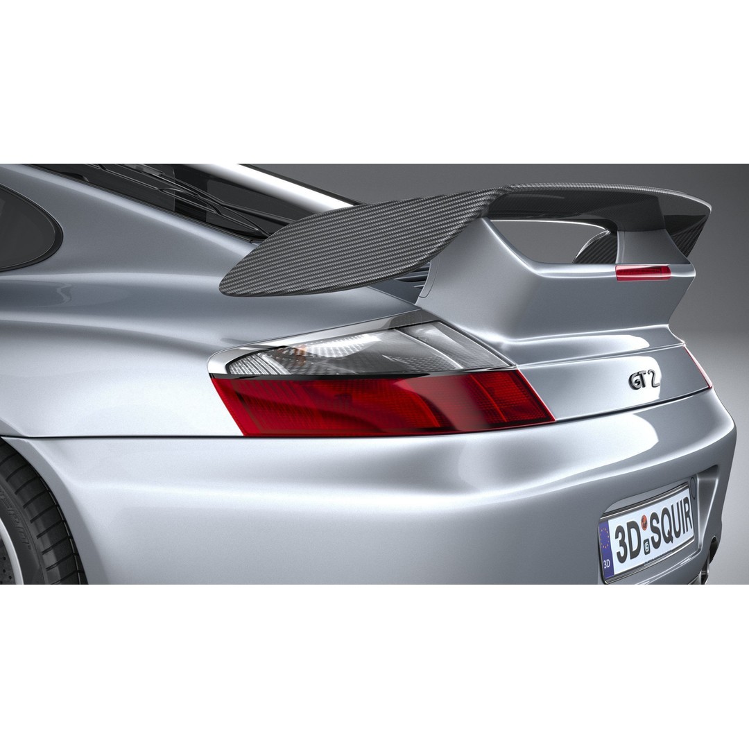 Porsche 911 GT2 996 2003 3D Model – High Poly Sport Car, FBX, OBJ - View 8