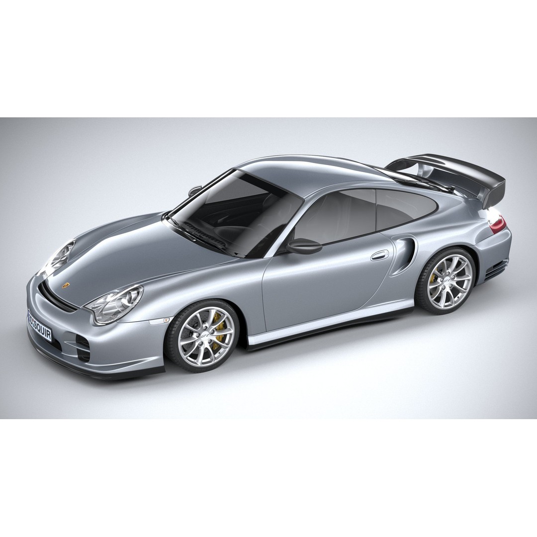 Porsche 911 GT2 996 2003 3D Model – High Poly Sport Car, FBX, OBJ - View 9