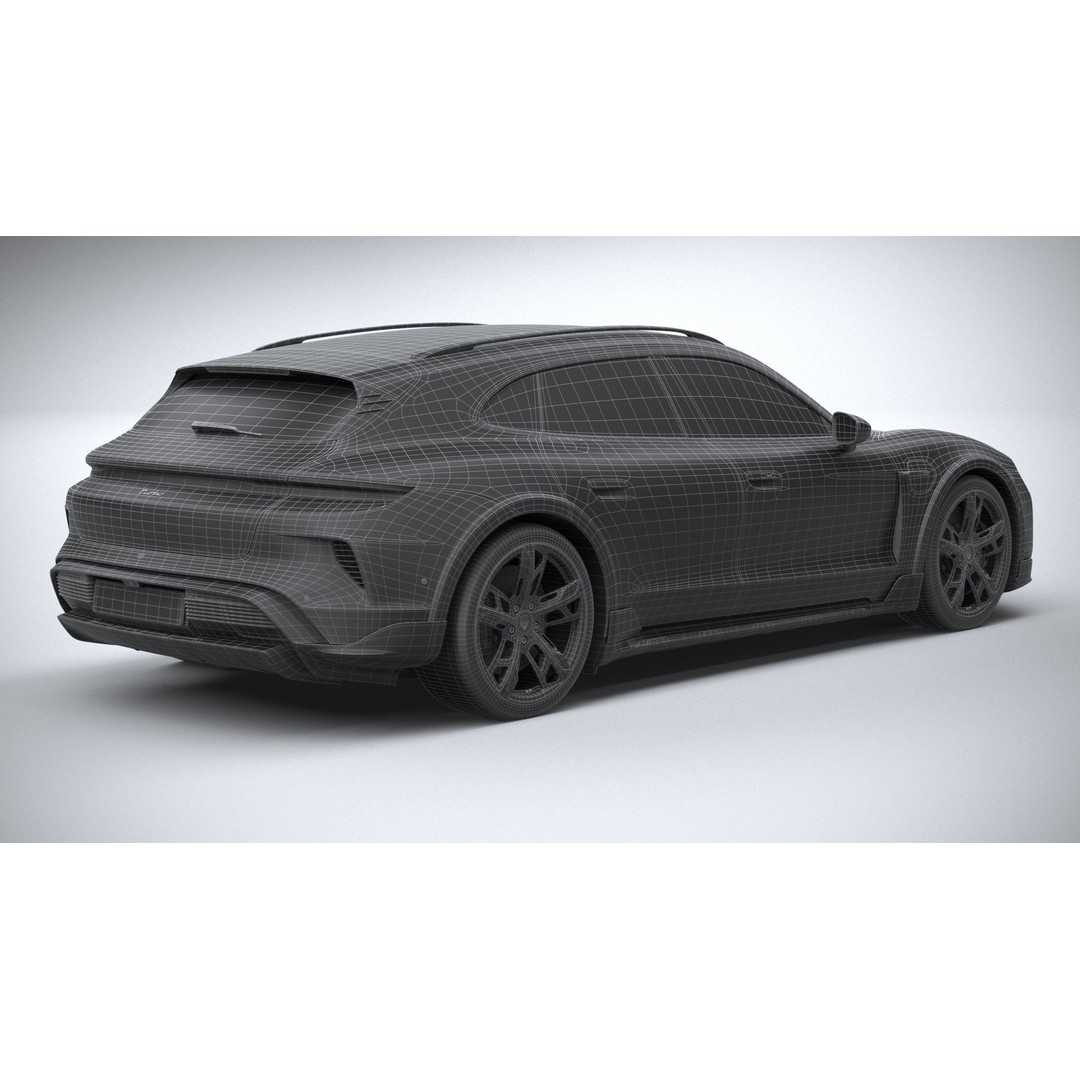 Porsche Taycan Turbo Cross Turismo 2025 3D Model – High Poly Game Asset, FBX, OBJ