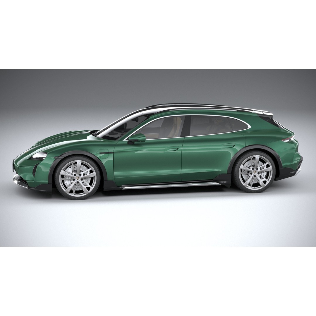 Porsche Taycan Turbo Cross Turismo 2025 3D Model – High Poly Game Asset, FBX, OBJ - View 10
