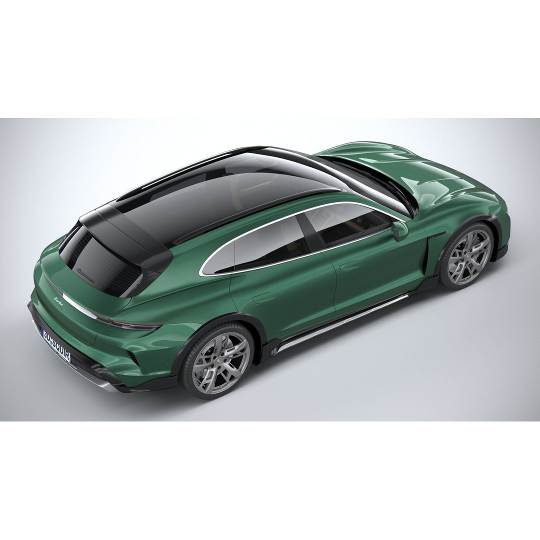 Porsche Taycan Turbo Cross Turismo 2025 3D Model – High Poly Game Asset, FBX, OBJ - View 12