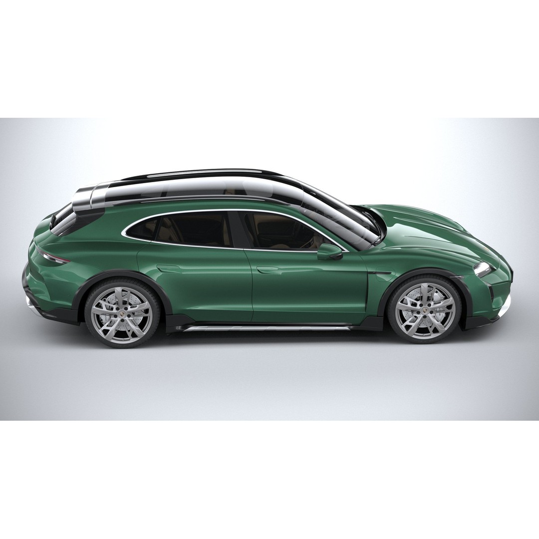 Porsche Taycan Turbo Cross Turismo 2025 3D Model – High Poly Game Asset, FBX, OBJ - View 13