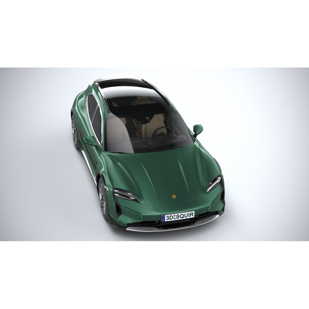Porsche Taycan Turbo Cross Turismo 2025 3D Model – High Poly Game Asset, FBX, OBJ - View 14