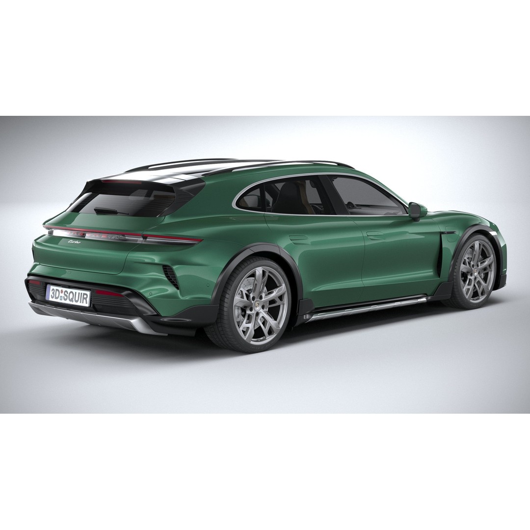 Porsche Taycan Turbo Cross Turismo 2025 3D Model – High Poly Game Asset, FBX, OBJ - View 19