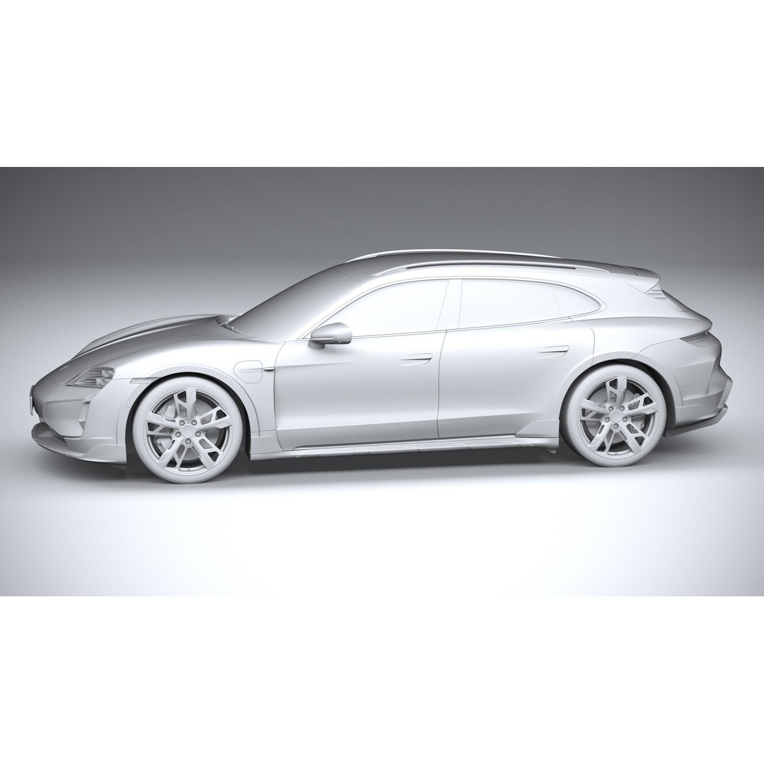 Porsche Taycan Turbo Cross Turismo 2025 3D Model – High Poly Game Asset, FBX, OBJ - View 24