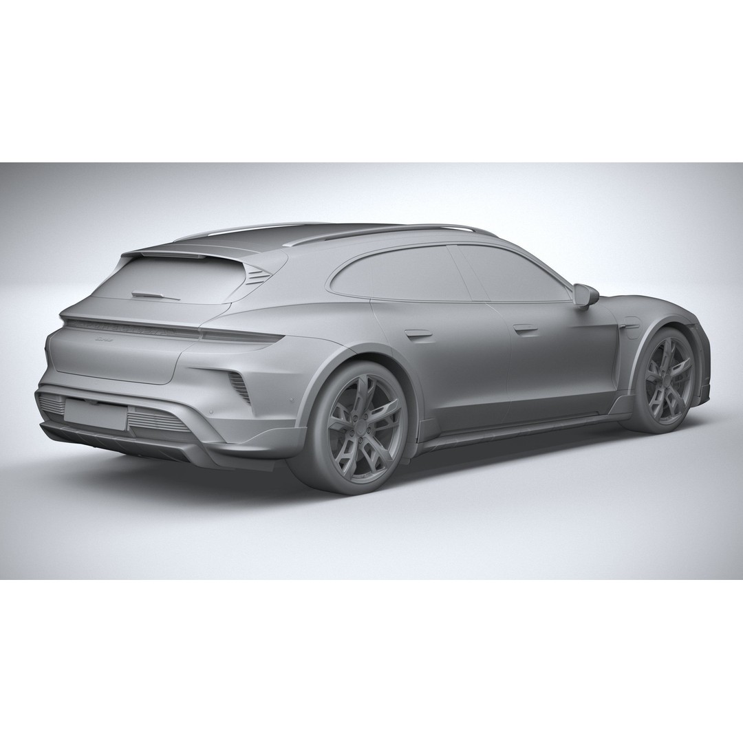 Porsche Taycan Turbo Cross Turismo 2025 3D Model – High Poly Game Asset, FBX, OBJ - View 27