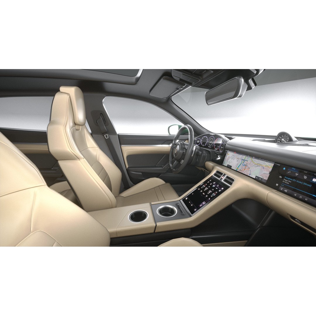 Porsche Taycan Turbo Cross Turismo 2025 3D Model – High Poly Game Asset, FBX, OBJ - View 30