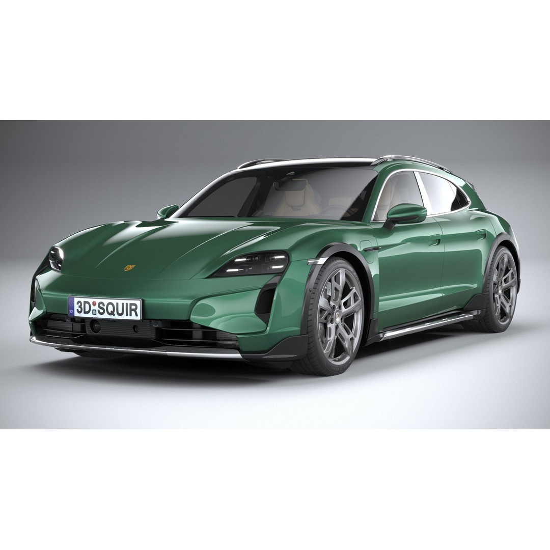 Porsche Taycan Turbo Cross Turismo 2025 3D Model – High Poly Game Asset, FBX, OBJ - View 4