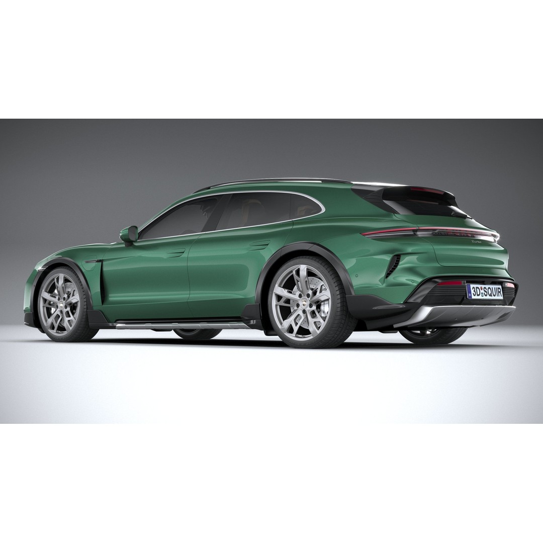 Porsche Taycan Turbo Cross Turismo 2025 3D Model – High Poly Game Asset, FBX, OBJ - View 7