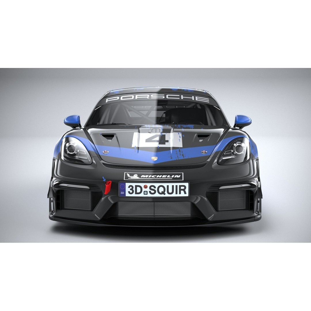Porsche 718 Cayman GT4 RS Clubsport 2022 3D Model – High Poly, Game Ready, FBX, OBJ - View 15