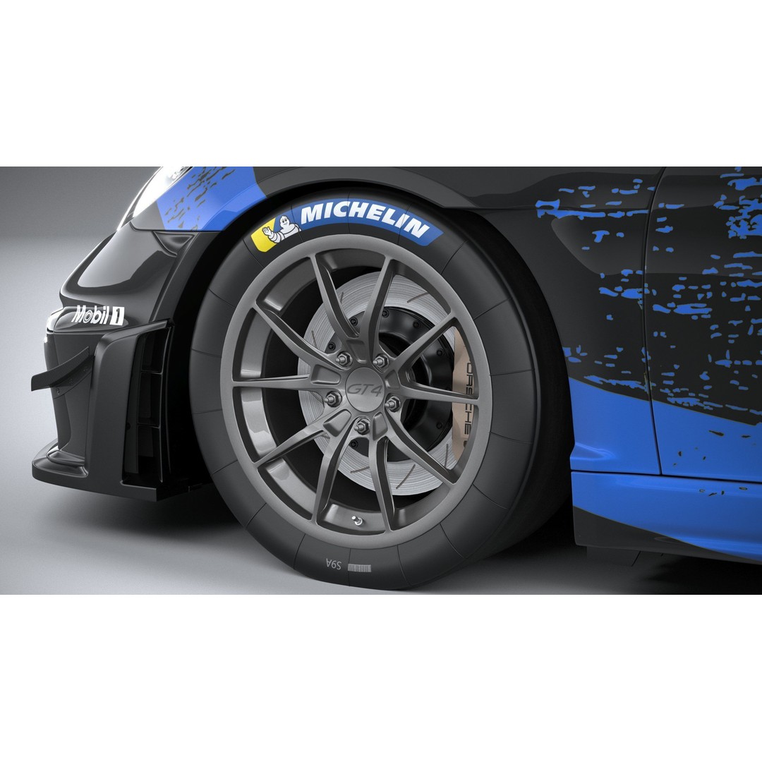 Porsche 718 Cayman GT4 RS Clubsport 2022 3D Model – High Poly, Game Ready, FBX, OBJ - View 18