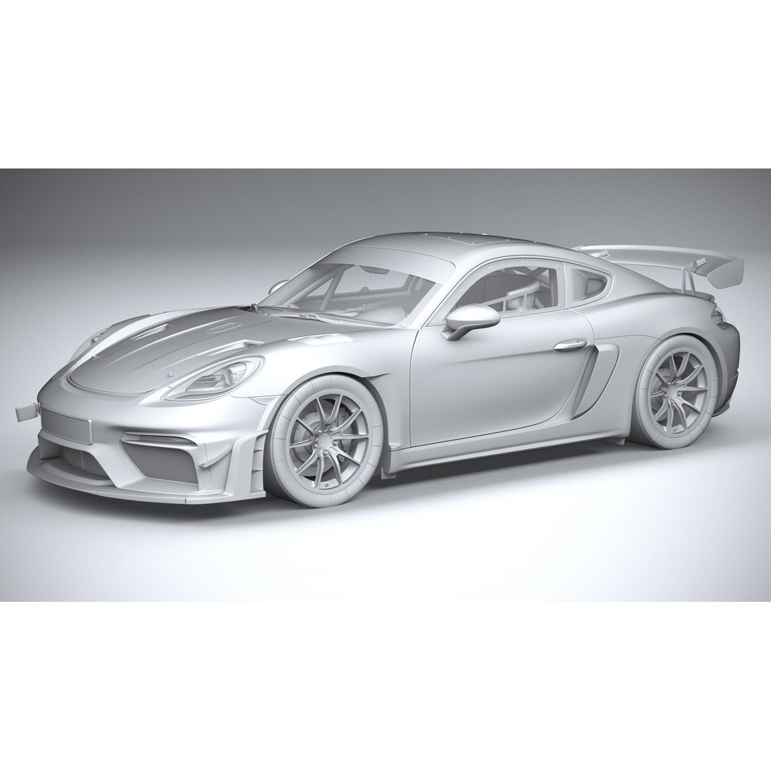 Porsche 718 Cayman GT4 RS Clubsport 2022 3D Model – High Poly, Game Ready, FBX, OBJ - View 21