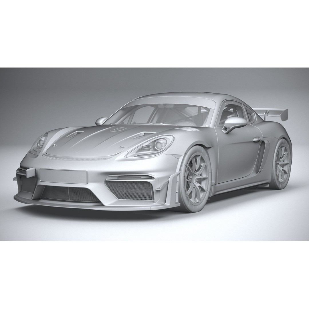 Porsche 718 Cayman GT4 RS Clubsport 2022 3D Model – High Poly, Game Ready, FBX, OBJ - View 22