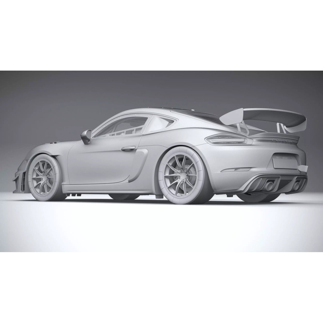 Porsche 718 Cayman GT4 RS Clubsport 2022 3D Model – High Poly, Game Ready, FBX, OBJ - View 23