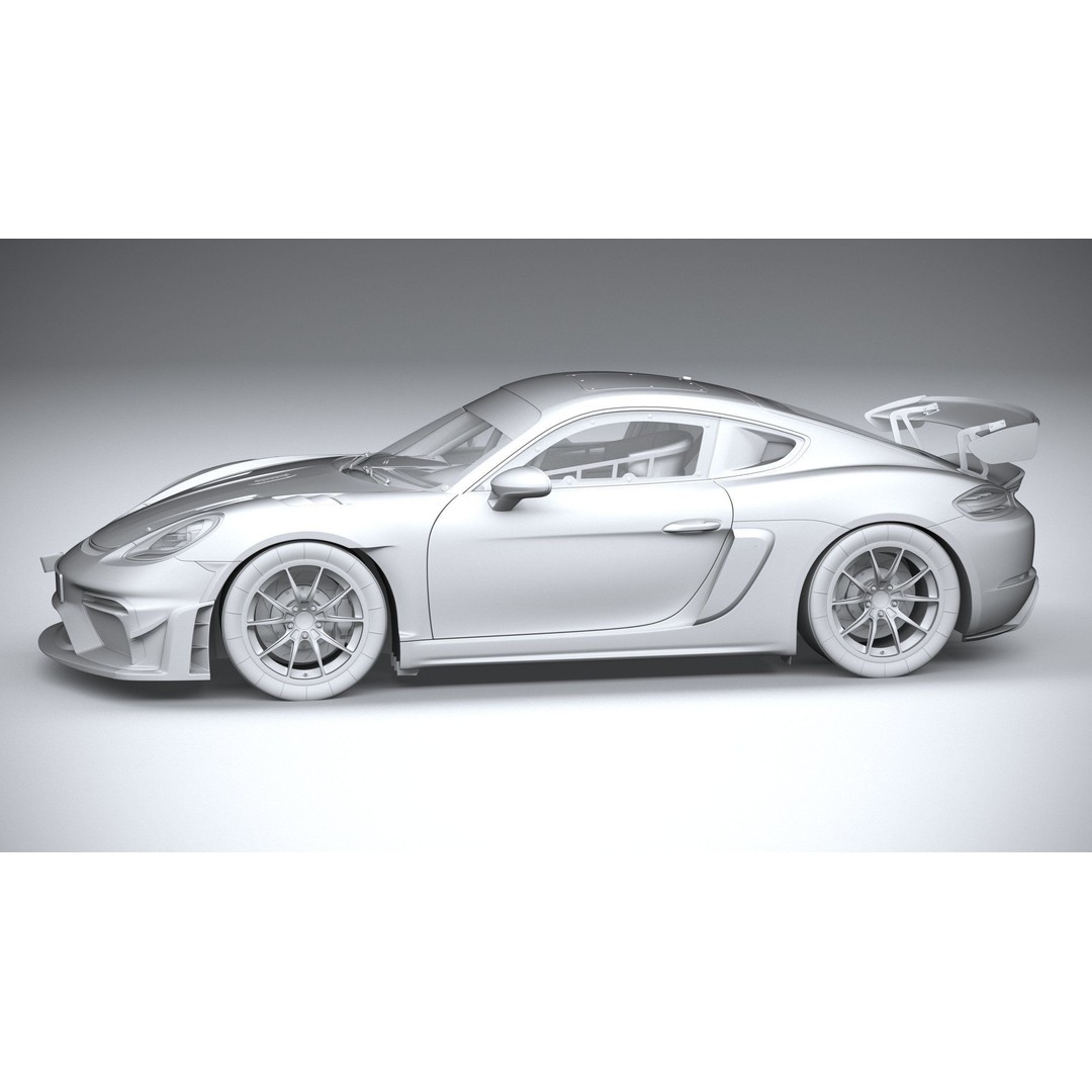 Porsche 718 Cayman GT4 RS Clubsport 2022 3D Model – High Poly, Game Ready, FBX, OBJ - View 24