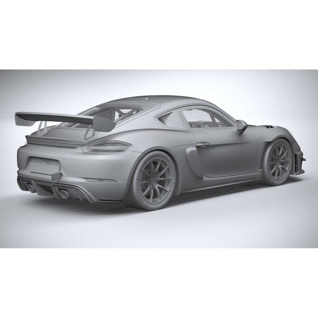 Porsche 718 Cayman GT4 RS Clubsport 2022 3D Model – High Poly, Game Ready, FBX, OBJ - View 27