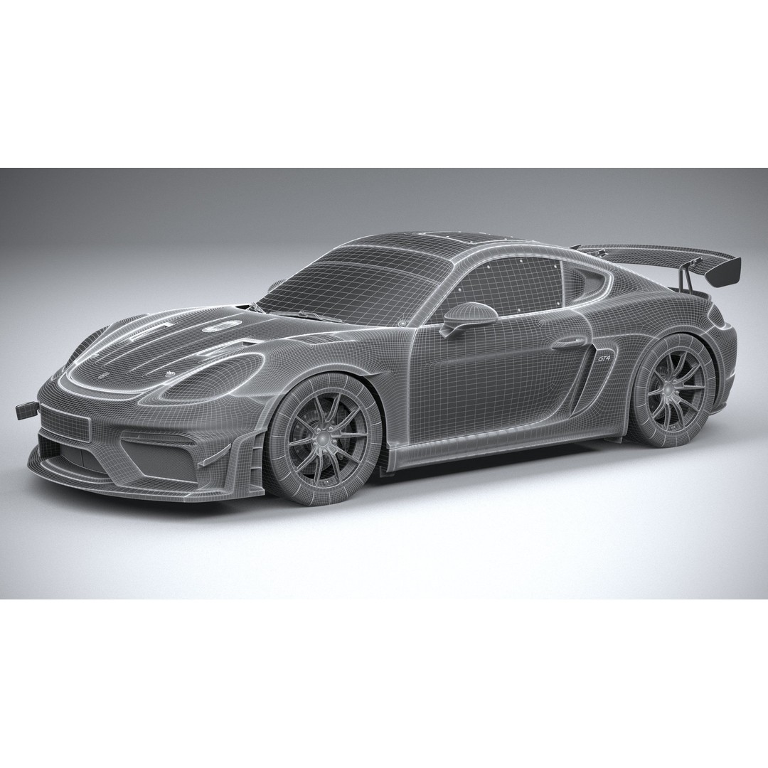 Porsche 718 Cayman GT4 RS Clubsport 2022 3D Model – High Poly, Game Ready, FBX, OBJ - View 28