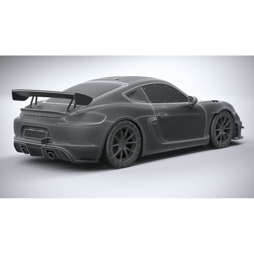 Porsche 718 Cayman GT4 RS Clubsport 2022 3D Model – High Poly, Game Ready, FBX, OBJ - View 29