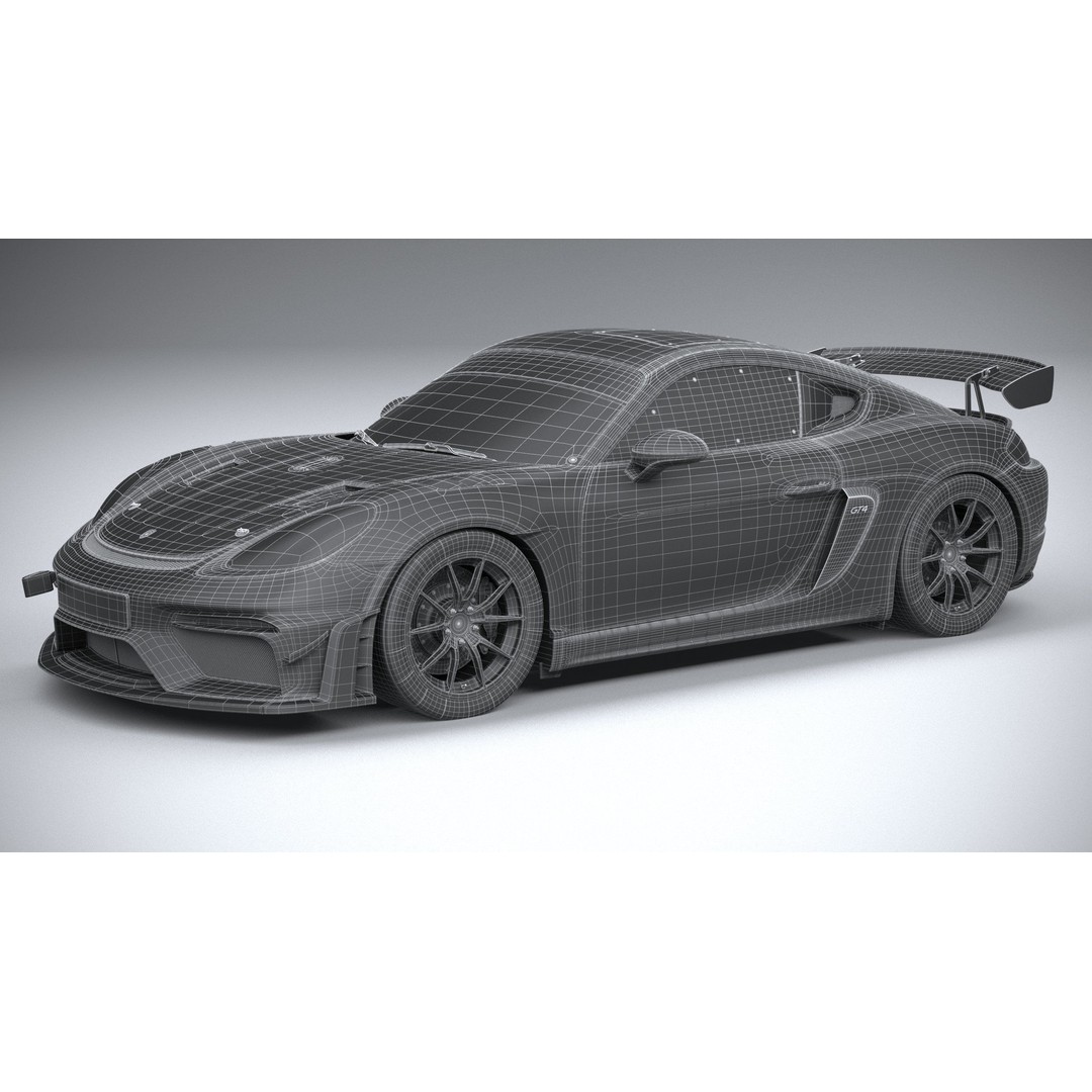 Porsche 718 Cayman GT4 RS Clubsport 2022 3D Model – High Poly, Game Ready, FBX, OBJ - View 30