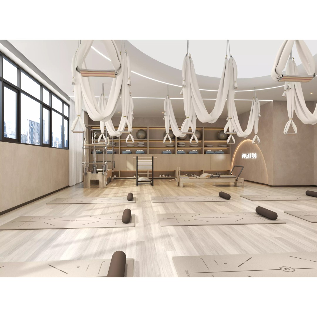 Pilates Studio Interior 3D Model – Low Poly Game Asset, FBX, OBJ - View 4
