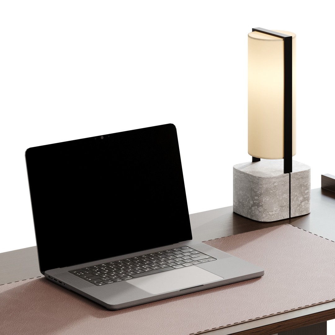 Decorative Desktop Set 3D Model – High Detail PBR Textures, OBJ/FBX - View 4