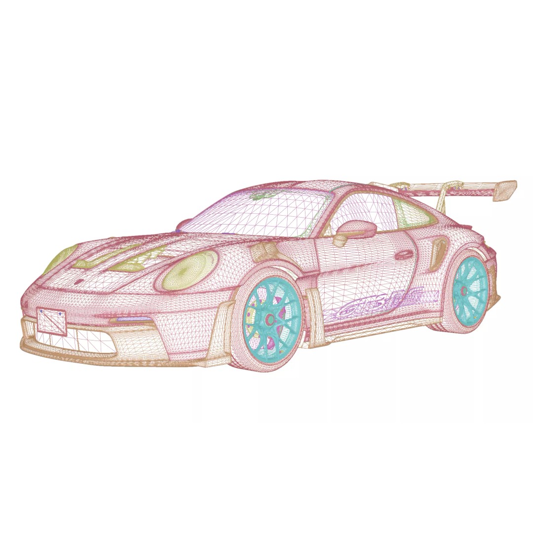Porsche 911 GT3 RS 3D Model – High Poly Game-Ready Asset, FBX, Blender - View 22