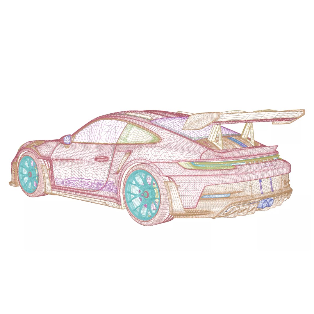 Porsche 911 GT3 RS 3D Model – High Poly Game-Ready Asset, FBX, Blender - View 24