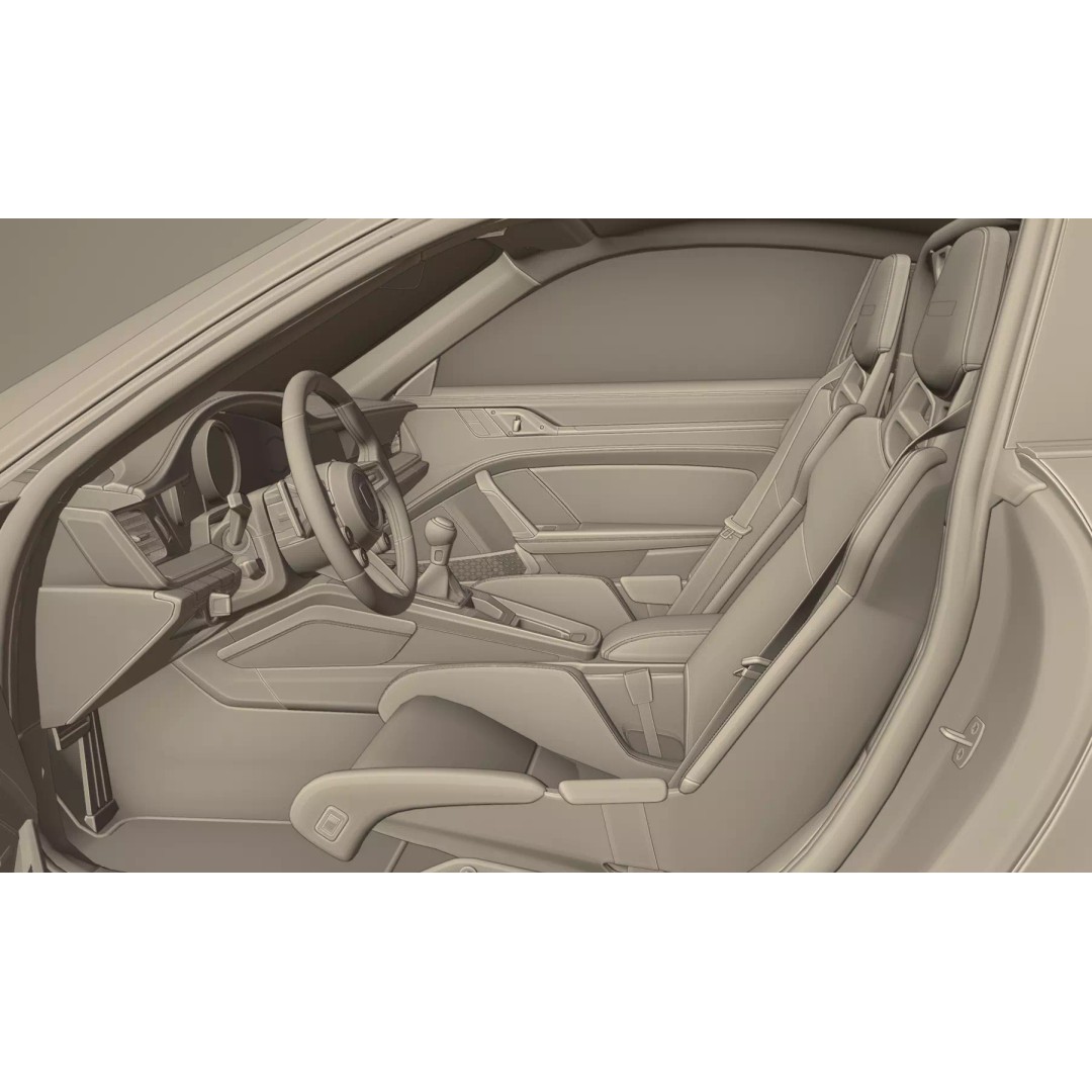 Porsche 911 GT3 RS 3D Model – High Poly Game-Ready Asset, FBX, Blender - View 25