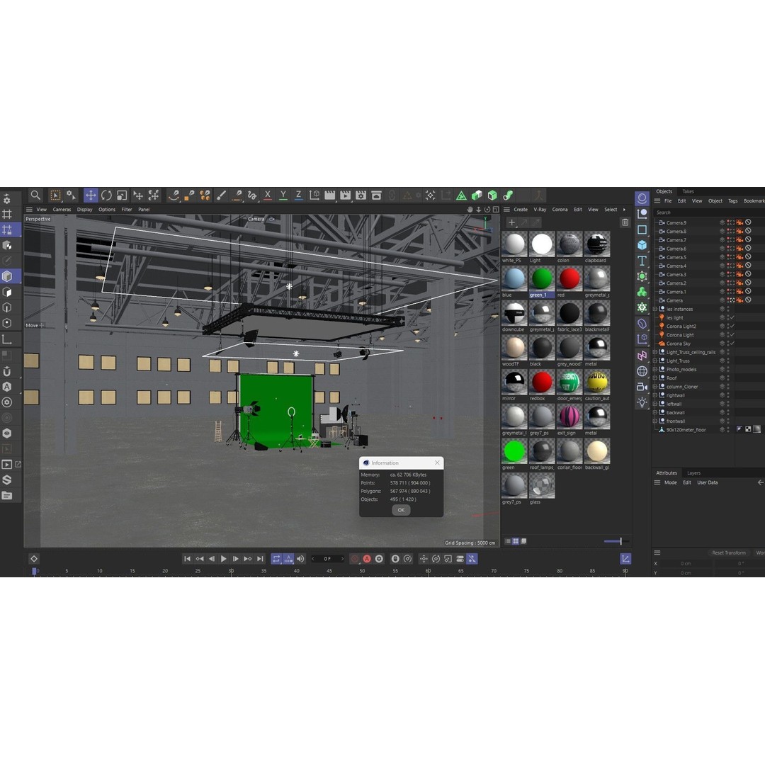Warehouse Photo Studio 3D Model – Industrial Interior Scene, Blender, FBX - View 22