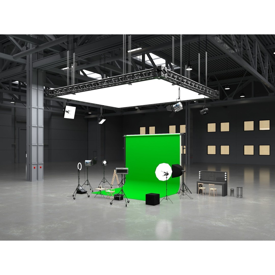 Warehouse Photo Studio 3D Model – Industrial Interior Scene, Blender, FBX - View 5