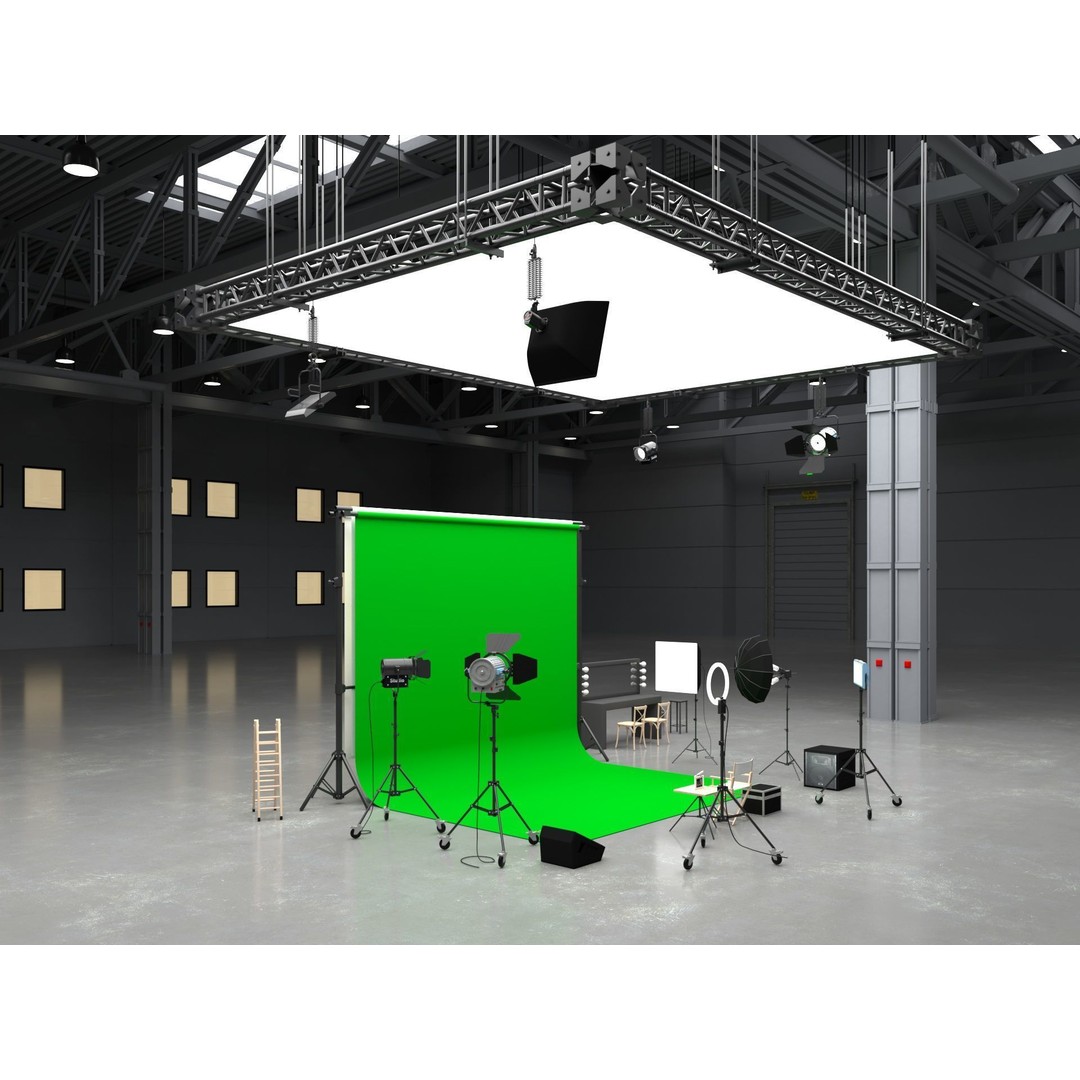 Warehouse Photo Studio 3D Model – Industrial Interior Scene, Blender, FBX - View 6