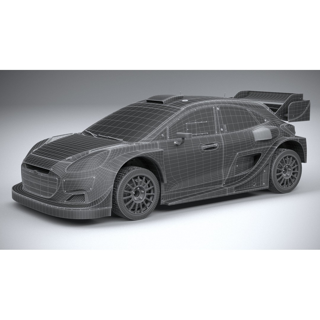 Puma M-Sport WRC Hybrid Rally1 2022 3D Model – High Poly Car Asset, FBX