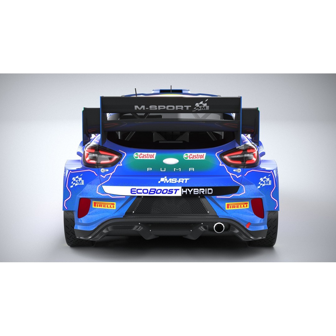Puma M-Sport WRC Hybrid Rally1 2022 3D Model – High Poly Car Asset, FBX - View 11