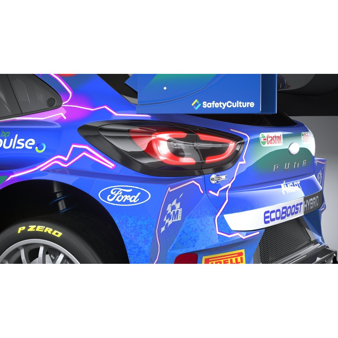 Puma M-Sport WRC Hybrid Rally1 2022 3D Model – High Poly Car Asset, FBX - View 12