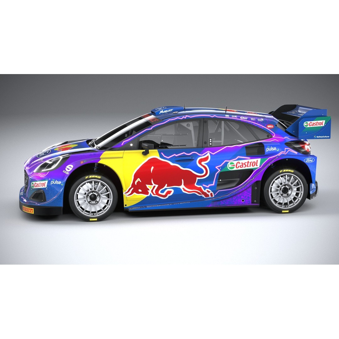 Puma M-Sport WRC Hybrid Rally1 2022 3D Model – High Poly Car Asset, FBX - View 13