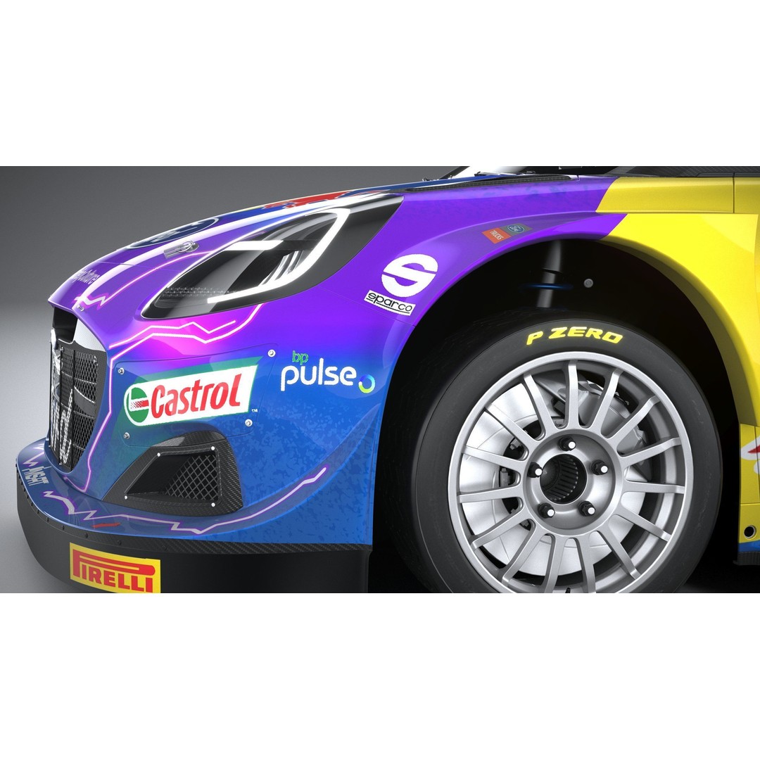 Puma M-Sport WRC Hybrid Rally1 2022 3D Model – High Poly Car Asset, FBX - View 14