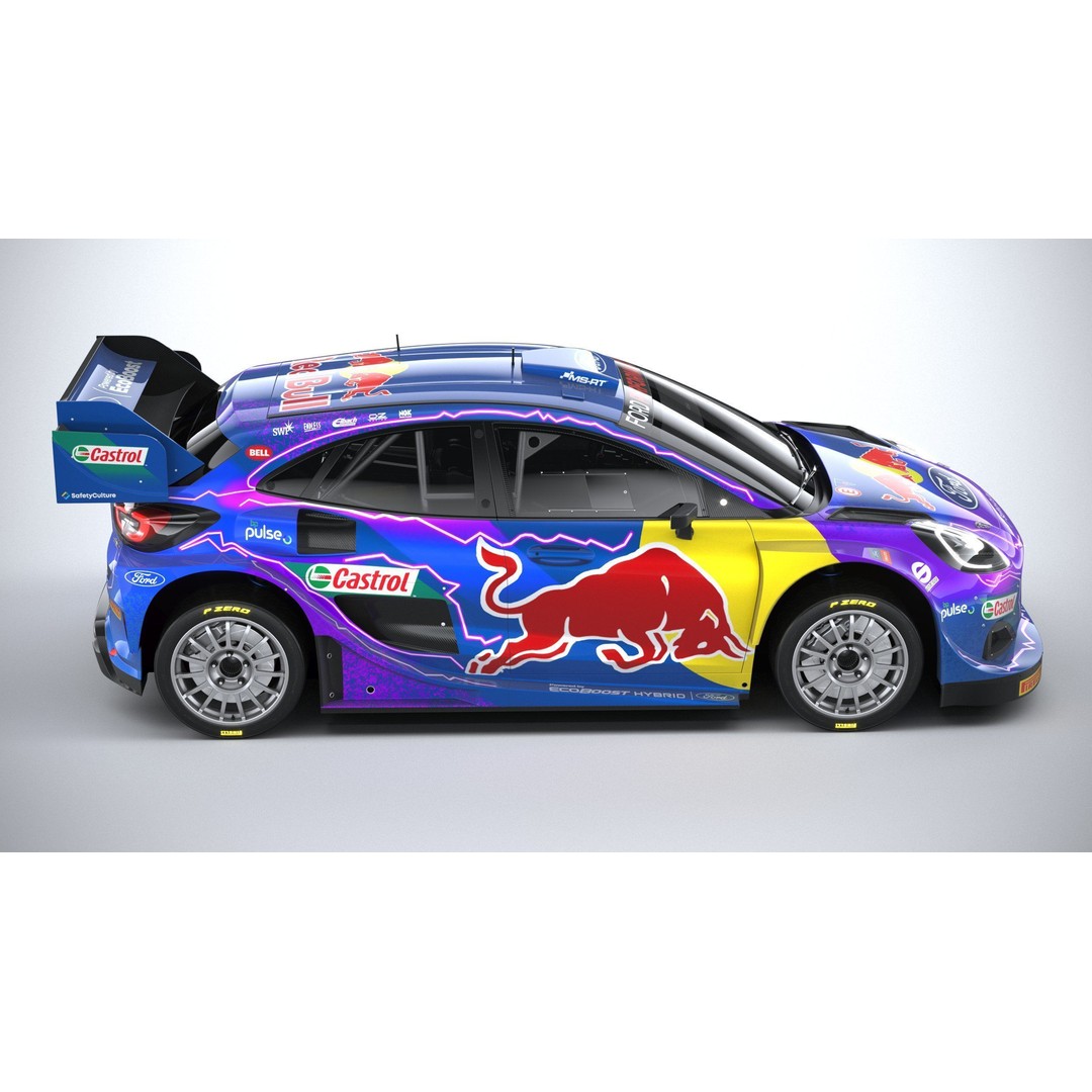 Puma M-Sport WRC Hybrid Rally1 2022 3D Model – High Poly Car Asset, FBX - View 15